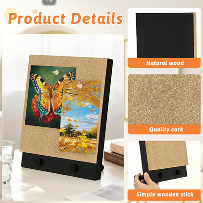 Wood Frame Bulletin Board, Cork Board, Wood, Small