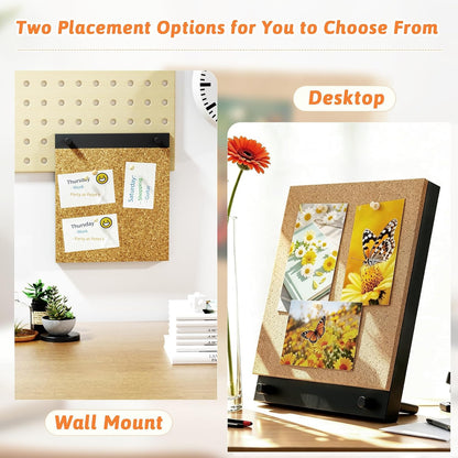 Wood Frame Bulletin Board, Cork Board, Wood, Small