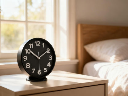 8 Inch Black Modern Wall Clock