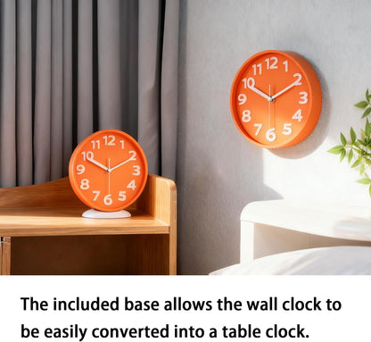 8 Inch Black Modern Wall Clock