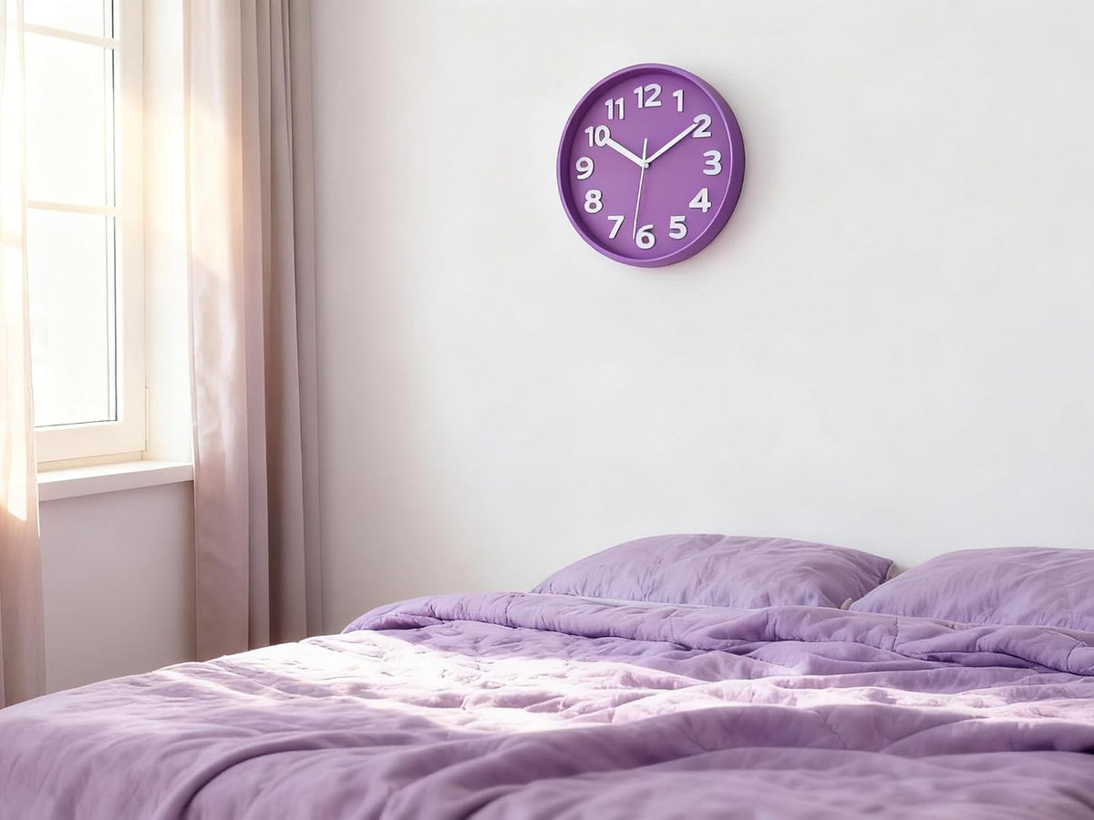 8 Inch Black Modern Wall Clock