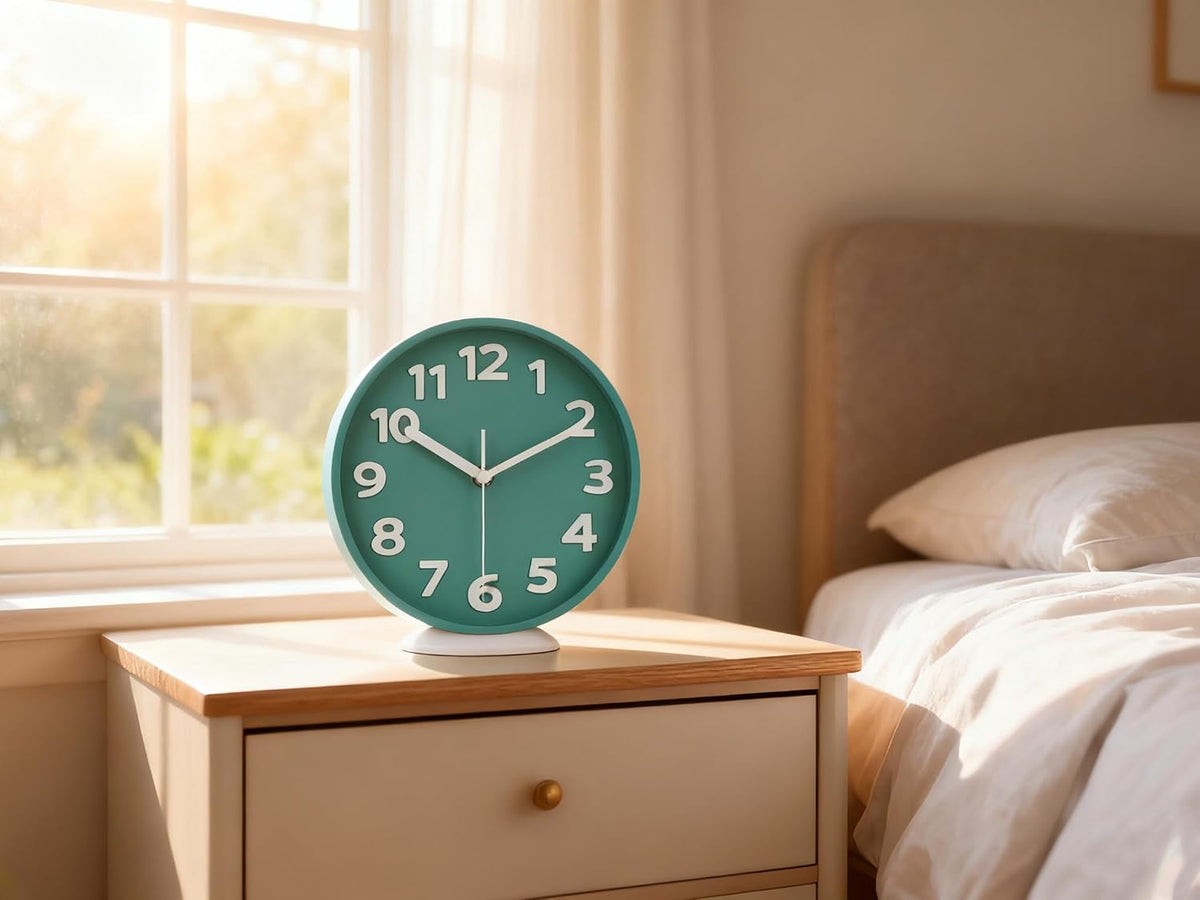8 Inch Black Modern Wall Clock