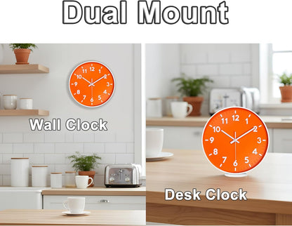 8 Inch Black Modern Wall Clock