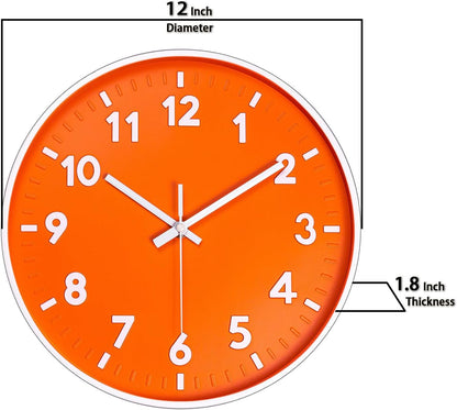 8 Inch Black Modern Wall Clock