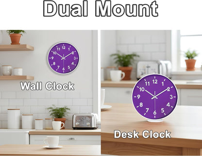 8 Inch Black Modern Wall Clock