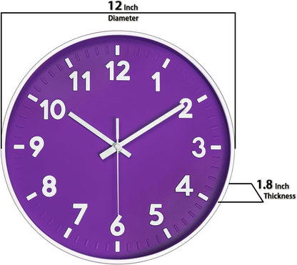 8 Inch Black Modern Wall Clock