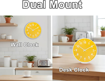 8 Inch Black Modern Wall Clock