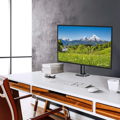 Dual Monitor Desk Mount, Max 32 Inch up to 17.6lbs, Fully Adjustable Dual Monitor Arm for 2 LCD Screens, Double Monitor Stand with C-Clamp and Grommet Base