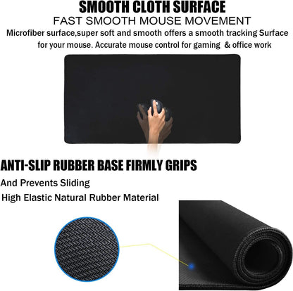 Large Gaming Mouse Pad, Extra Large Big Mouse Pad with Stitched Edge