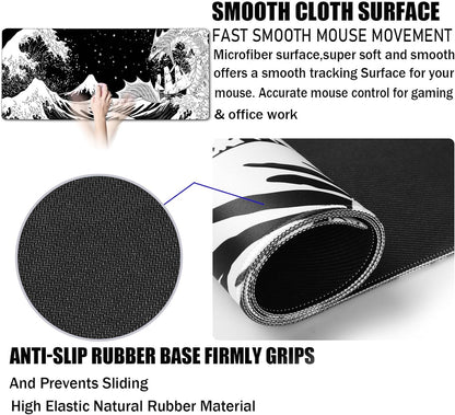 Large Gaming Mouse Pad, Extra Large Big Mouse Pad with Stitched Edge