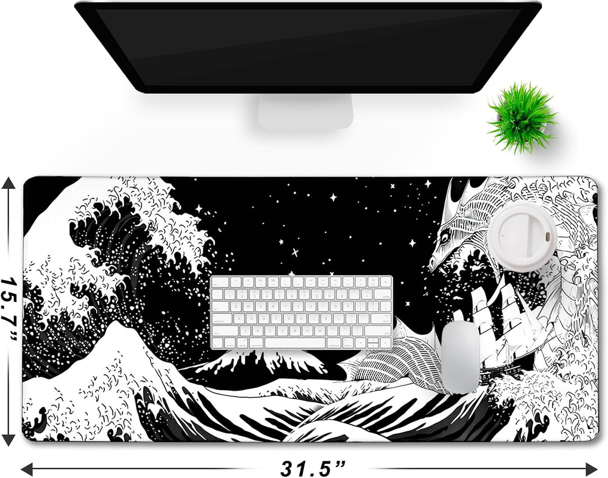 Large Gaming Mouse Pad, Extra Large Big Mouse Pad with Stitched Edge