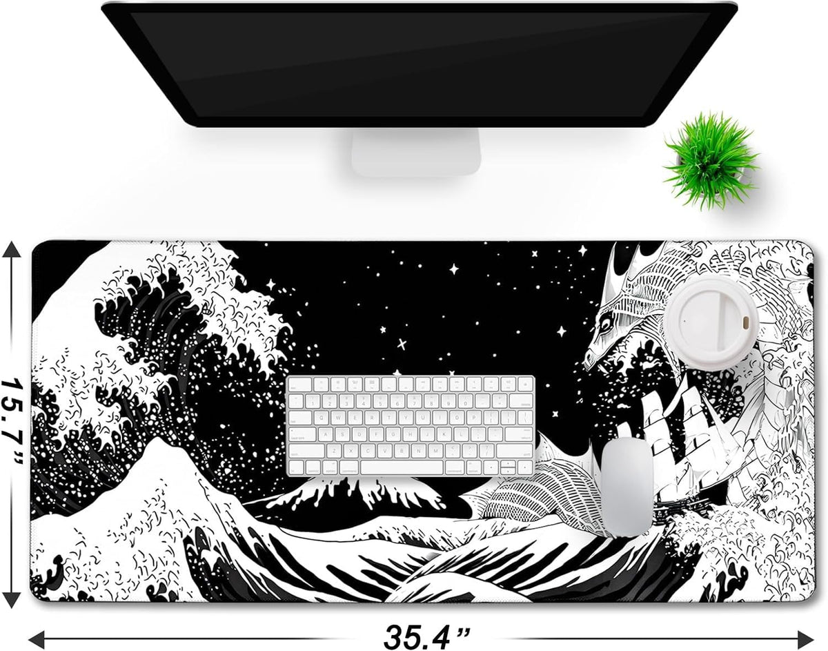 Large Gaming Mouse Pad, Extra Large Big Mouse Pad with Stitched Edge