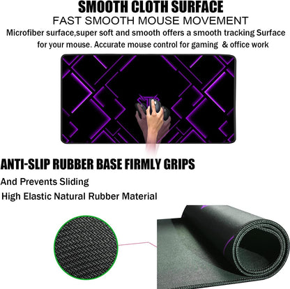 Large Gaming Mouse Pad, Extra Large Big Mouse Pad with Stitched Edge