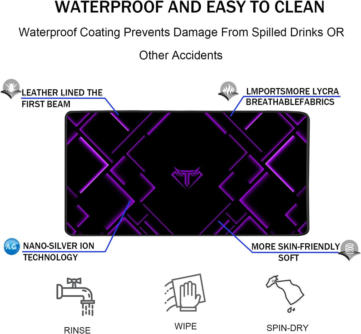 Large Gaming Mouse Pad, Extra Large Big Mouse Pad with Stitched Edge