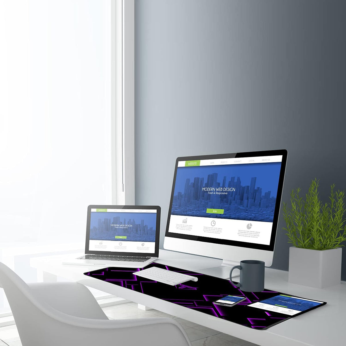 Large Gaming Mouse Pad, Extra Large Big Mouse Pad with Stitched Edge