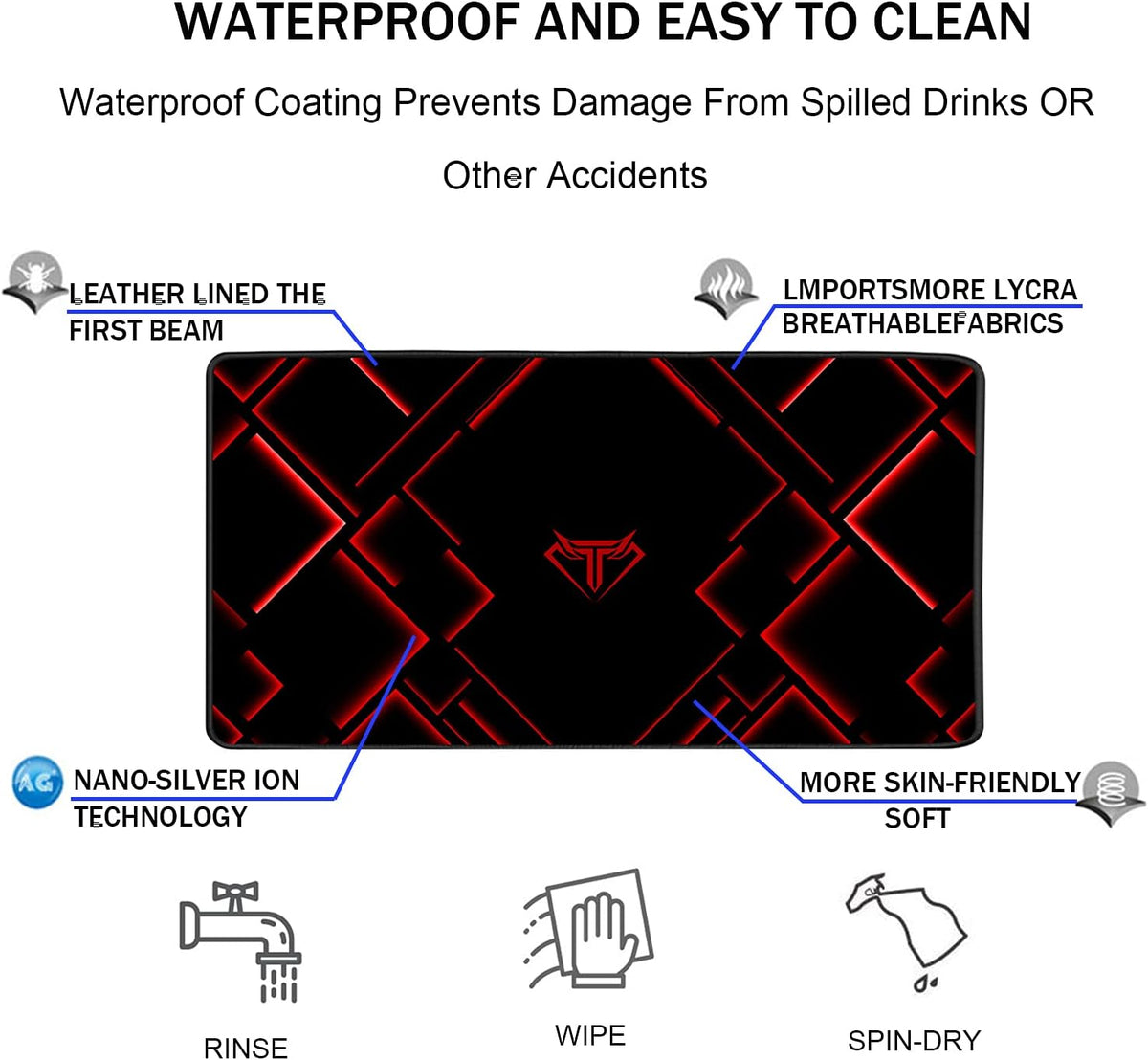 Large Gaming Mouse Pad, Extra Large Big Mouse Pad with Stitched Edge