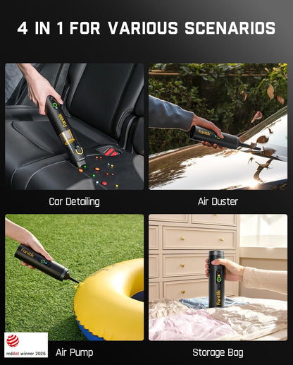 Slim V10 APEX Cordless Car Vacuum, 4-in-1 Portable Mini Handheld Vac, Upgraded Smart Digital Display, 19kPa Suction Power, 2 Suction Modes for Small Jobs, Car, Office Desk, Keyboards (Black)