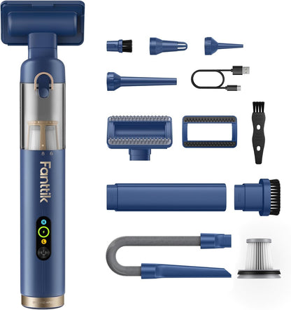 Slim V10 APEX Cordless Car Vacuum, 4-in-1 Portable Mini Handheld Vac, Upgraded Smart Digital Display, 19kPa Suction Power, 2 Suction Modes for Small Jobs, Car, Office Desk, Keyboards (Black)