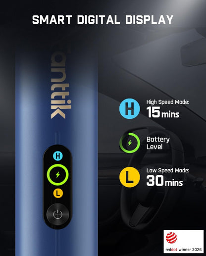 Slim V10 APEX Cordless Car Vacuum, 4-in-1 Portable Mini Handheld Vac, Upgraded Smart Digital Display, 19kPa Suction Power, 2 Suction Modes for Small Jobs, Car, Office Desk, Keyboards (Black)