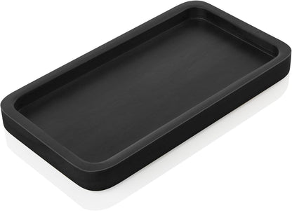 8" Acacia Wood Bathroom Vanity Tray for Counter - Dresser Top Tray for Perfume Jewelry Candle Key Catchall - Small Kitchen Countertop Organizer for Soap Dispenser and Sponge Holder
