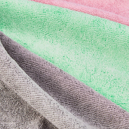 Microfiber Cleaning Cloths, Ultra Absorbent, Lint Free, Streak Free, Non-Abrasive, Reusable and Washable, 16" x 12", Blue/White/Yellow, Pack of 24