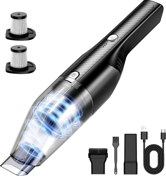 Handheld Vacuum Cordless - Car Vacuum Cleaner with 11000Pa Powerful Suction,1.2lbs Lightweight, Type-C Charge, Multiple Accessories, Portable Hand Vacuum for Home, Pet and Car