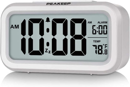 Night Light Digital Alarm Clock Battery Operated Indoor Temperature