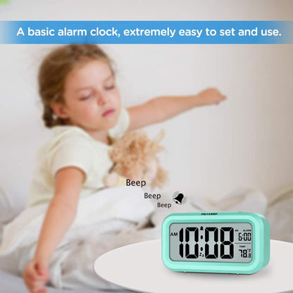 Night Light Digital Alarm Clock Battery Operated Indoor Temperature