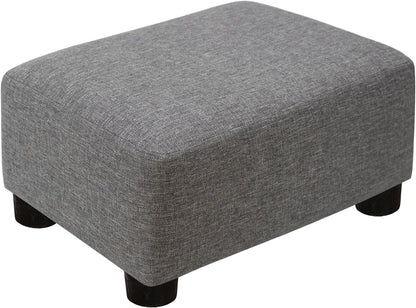 Small Foot Stool Ottoman Footstool with Legs Under Desk Footrest for Living Room Bedroom and Office, Soft Ivory White