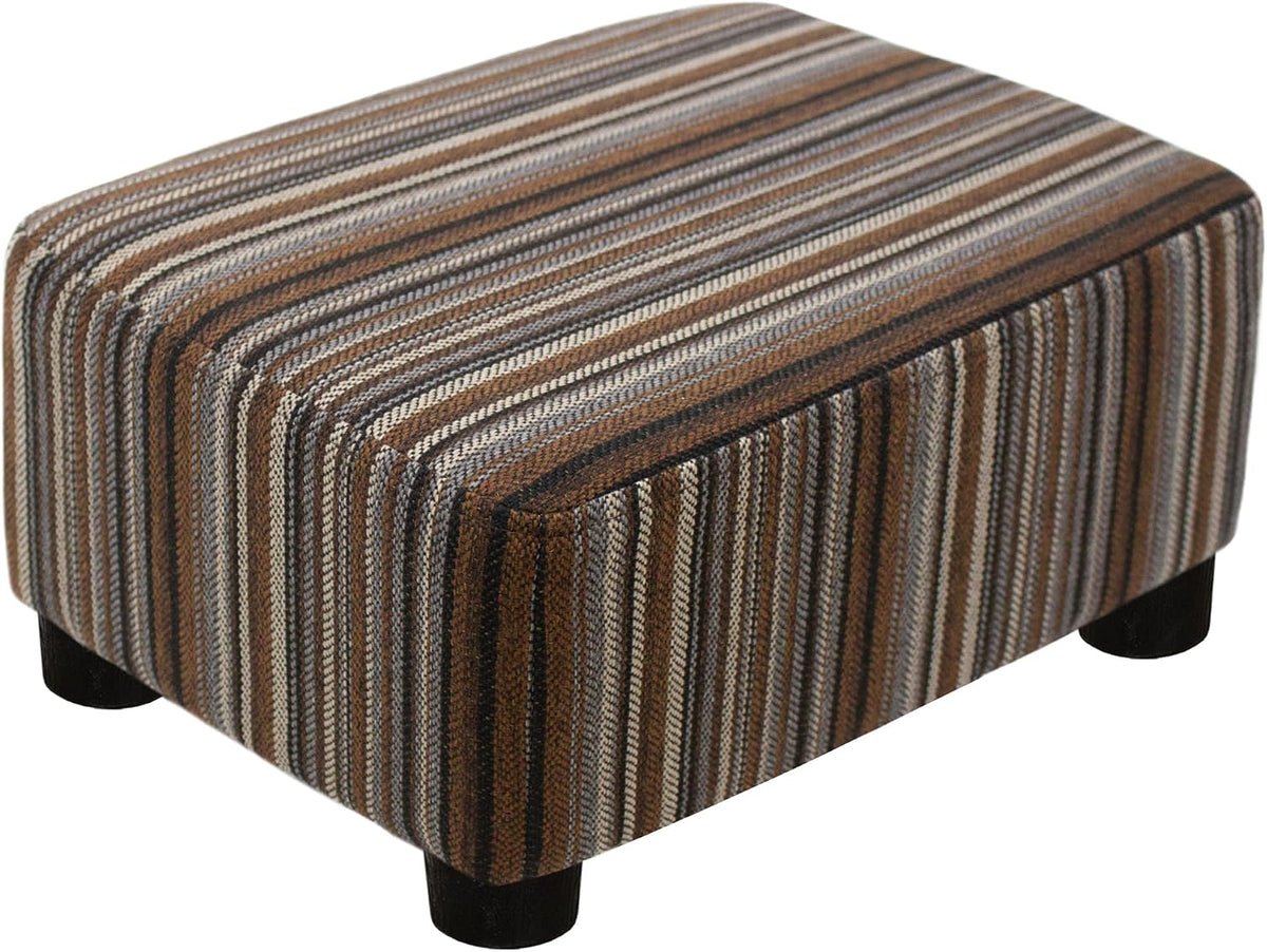 Small Foot Stool Ottoman Footstool with Legs Under Desk Footrest for Living Room Bedroom and Office, Soft Ivory White