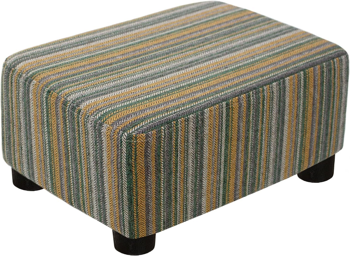 Small Foot Stool Ottoman Footstool with Legs Under Desk Footrest for Living Room Bedroom and Office, Soft Ivory White