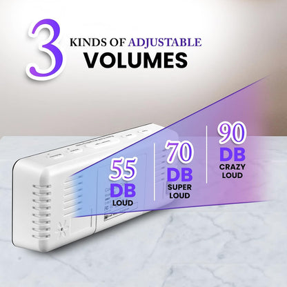 Alarm Clock for Kids -Digital Clock with 7 Color, 4 Dimmable Backlight & 3 Adjustable Volumes, 12/24 Hour, Snooze, Small Clocks for Classroom Bedroom