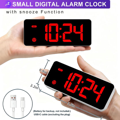 Alarm Clock for Kids -Digital Clock with 7 Color, 4 Dimmable Backlight & 3 Adjustable Volumes, 12/24 Hour, Snooze, Small Clocks for Classroom Bedroom