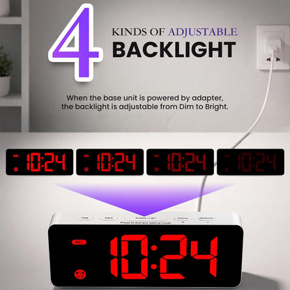 Alarm Clock for Kids -Digital Clock with 7 Color, 4 Dimmable Backlight & 3 Adjustable Volumes, 12/24 Hour, Snooze, Small Clocks for Classroom Bedroom
