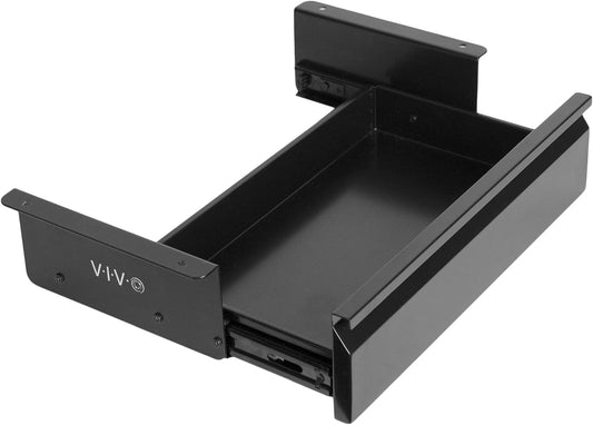 Black 16 x 9 inch Under Desk Slide Out Drawer, DESK-AC03A-B