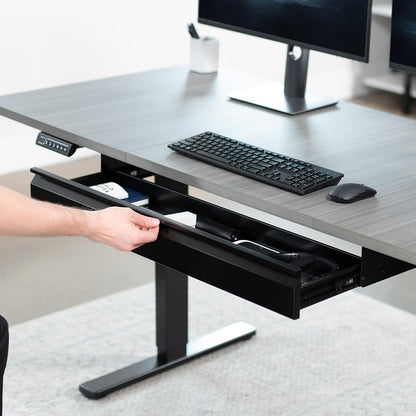 Black 16 x 9 inch Under Desk Slide Out Drawer, DESK-AC03A-B