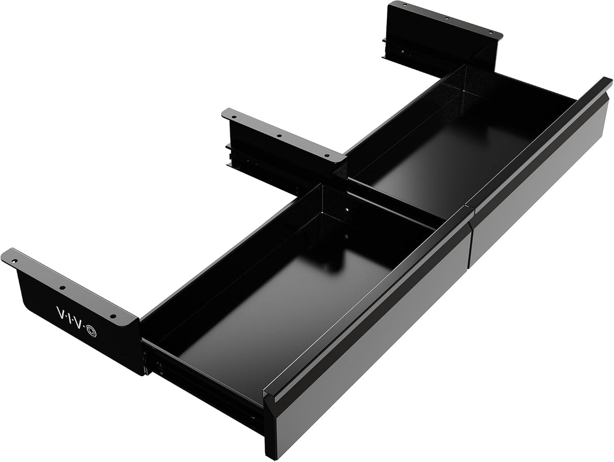 Black 16 x 9 inch Under Desk Slide Out Drawer, DESK-AC03A-B