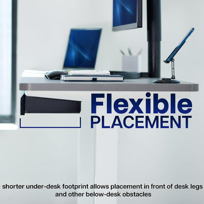 Black 16 x 9 inch Under Desk Slide Out Drawer, DESK-AC03A-B