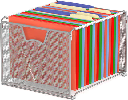 Mesh Hanging File Folder Organizer, Black