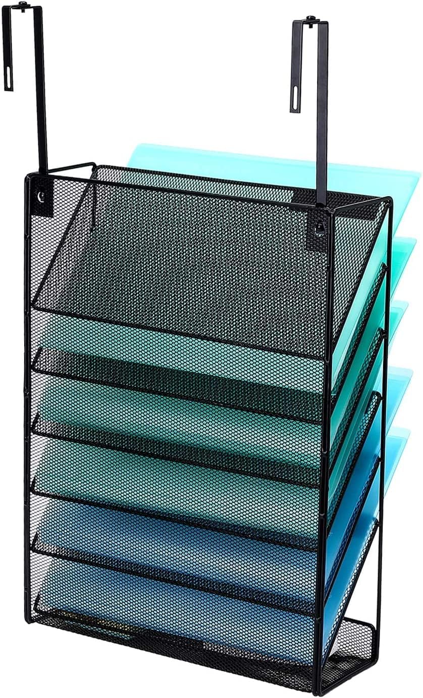 Delifox 7 Compartment Wall Mounted Hanging File Organizer for Office