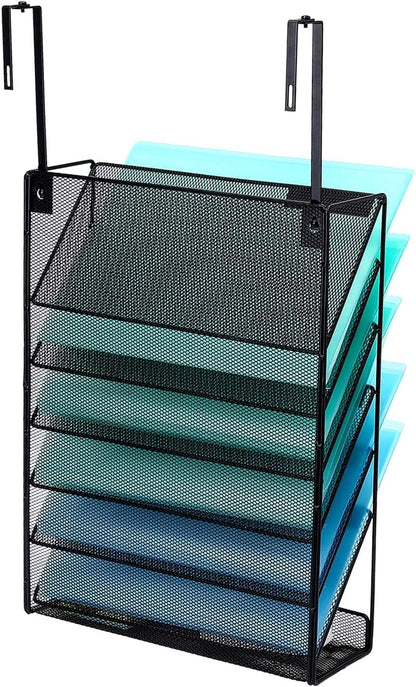 Delifox 7 Compartment Wall Mounted Hanging File Organizer for Office