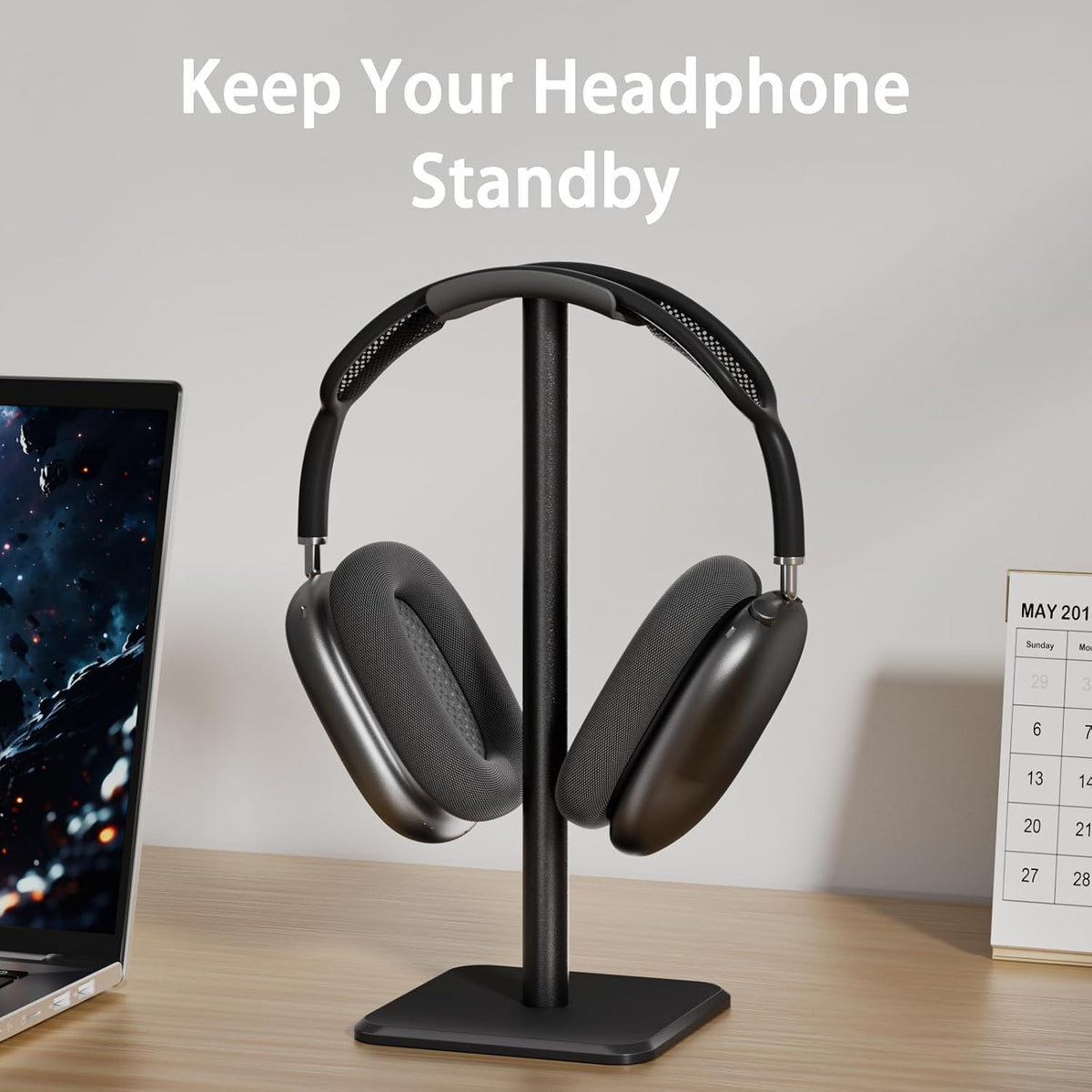 Headphone Stand - Headset Stand with Aluminum Hanger (Pink)
