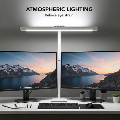 LED Desk Lamp for Home Office with Base, 28.2" Adjustable Gooseneck Swing Arm Ultra Bright Desk Light, Dimmable Architect Table lamp for Desktop Computer Light, Reading, Study, Workbench