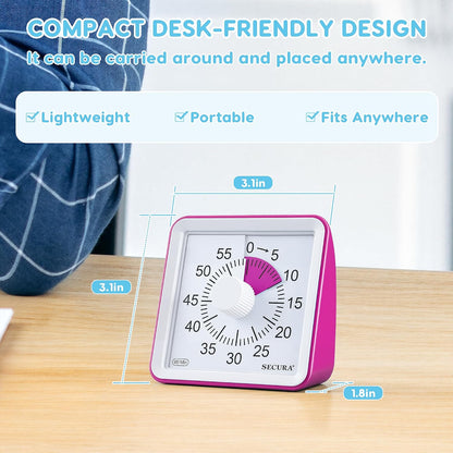 Visual Timer for Kids, 60 Minute Classroom Countdown Timer for Study