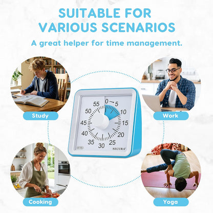 Visual Timer for Kids, 60 Minute Classroom Countdown Timer for Study