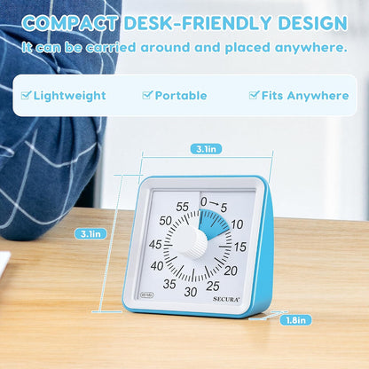 Visual Timer for Kids, 60 Minute Classroom Countdown Timer for Study