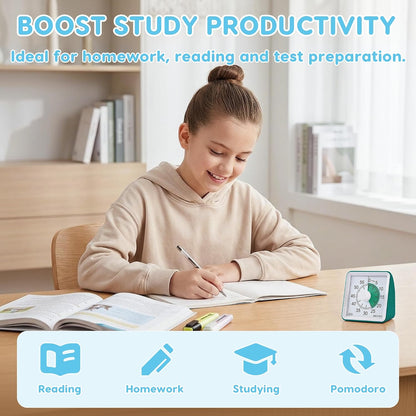 Visual Timer for Kids, 60 Minute Classroom Countdown Timer for Study