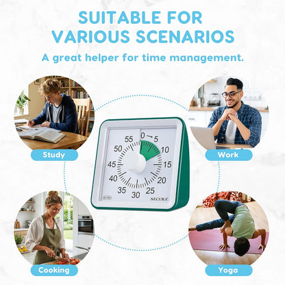 Visual Timer for Kids, 60 Minute Classroom Countdown Timer for Study