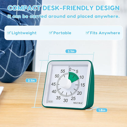 Visual Timer for Kids, 60 Minute Classroom Countdown Timer for Study