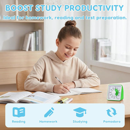 Visual Timer for Kids, 60 Minute Classroom Countdown Timer for Study